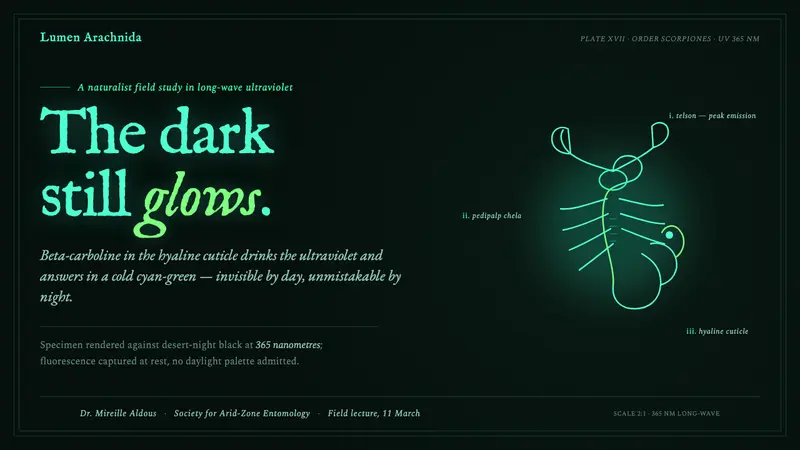 UV Scorpion Glow — Slides · cover