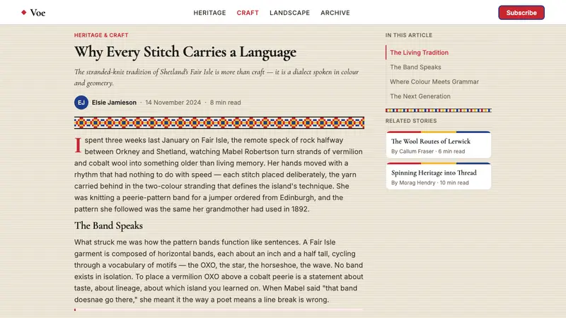 Scottish Fair Isle Knit Shetland — Web · article
