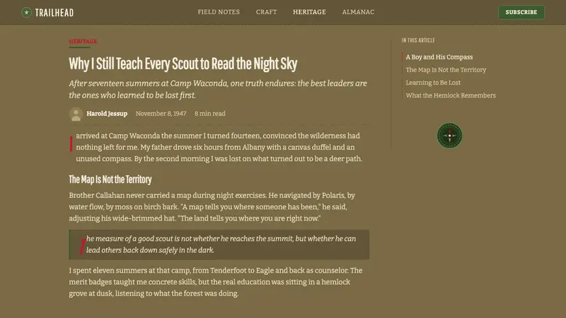 Scout Merit Badges — Web · article