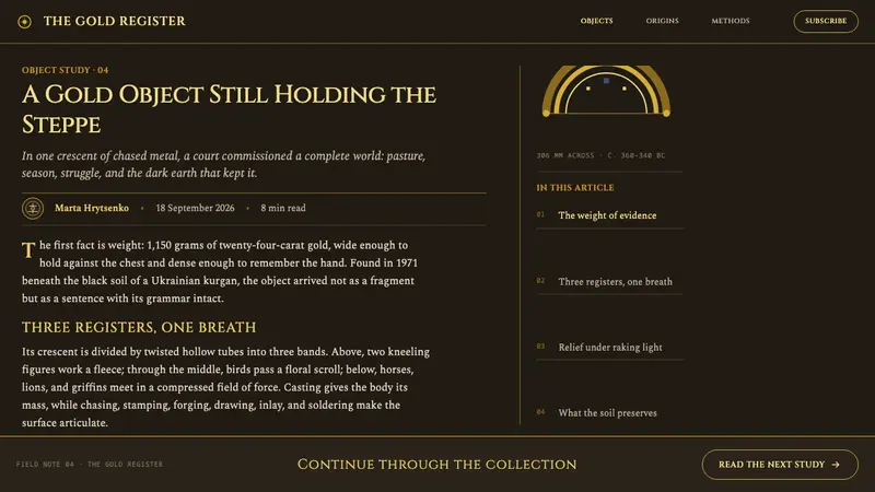Scythian Gold — Web · article