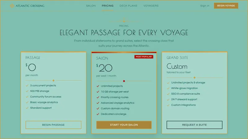 Ocean Liner Seafoam — Web · pricing