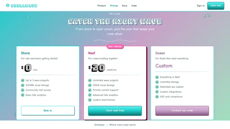 Seapunk 2011 — Web · pricing