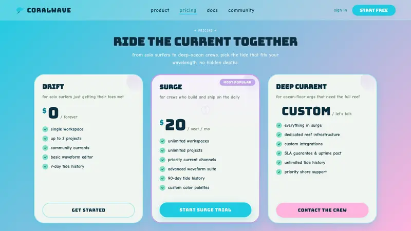 Seapunk Tumblr (2012) — Web · pricing
