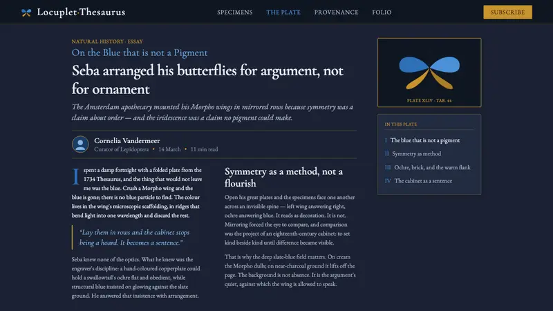 Seba Butterfly Cabinet — Web · article