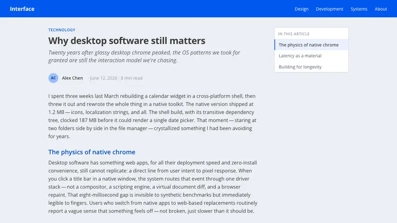 OS UI Humanist — Web · article