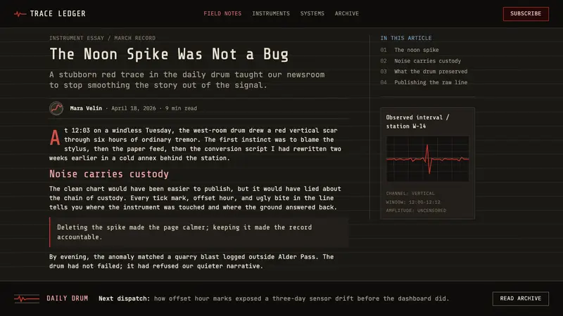 Seismograph Trace — Web · article