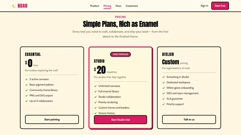 Senegalese Sous-Verre — Web · pricing