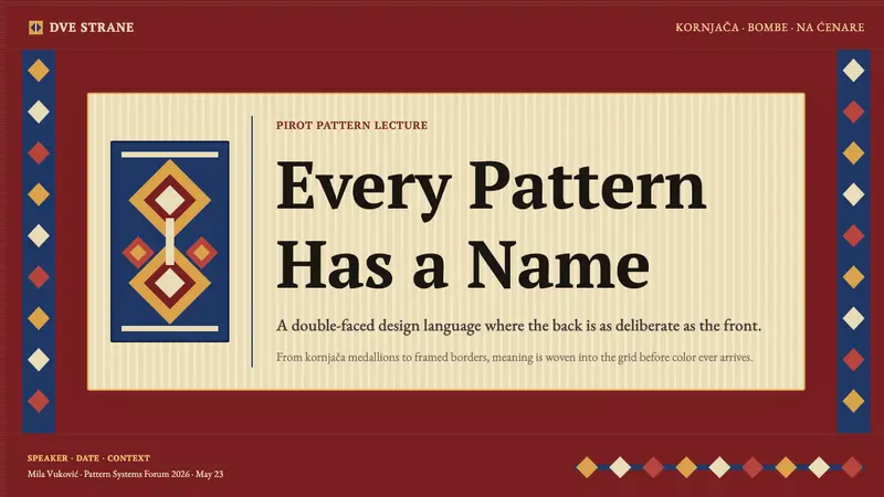 Serbian Pirot Kilim — Slides · cover