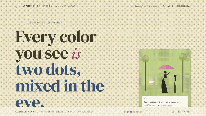 Seurat — Grande Jatte Pointillism — Slides · cover