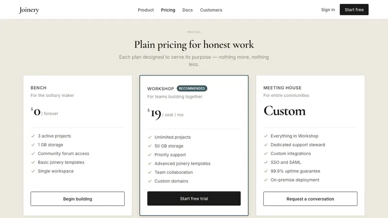 Shaker Furniture 1850 — Web · pricing