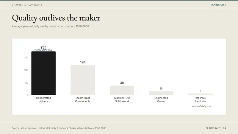 Shaker Furniture 1850 — Slides · data