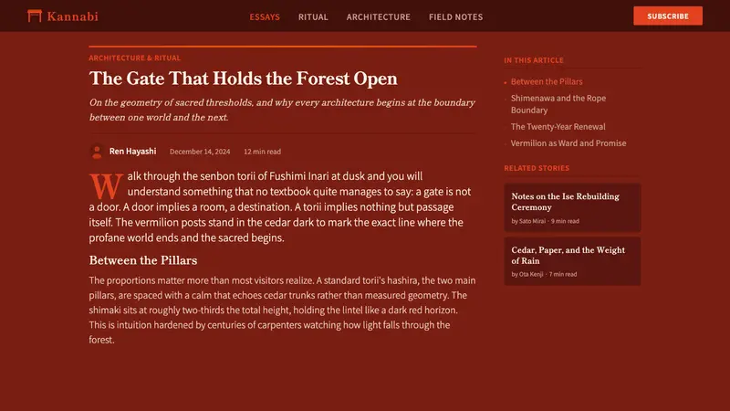 Shinto Torii — Web · article