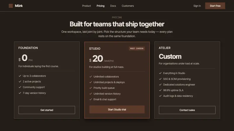 Lewerentz Dark Brick — Web · pricing