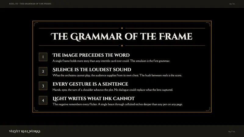 Silent Film Intertitle — Slides · content