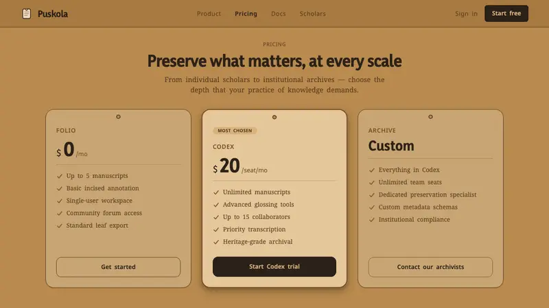 Sinhala Ola-Leaf — Web · pricing