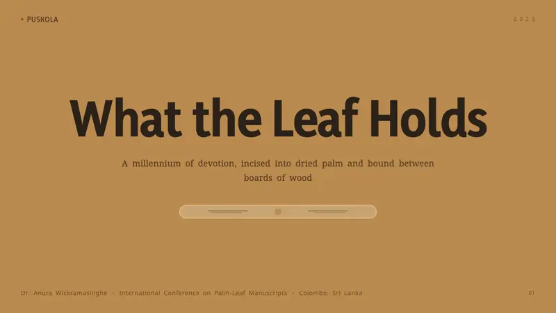 Sinhala Ola-Leaf — Slides · cover