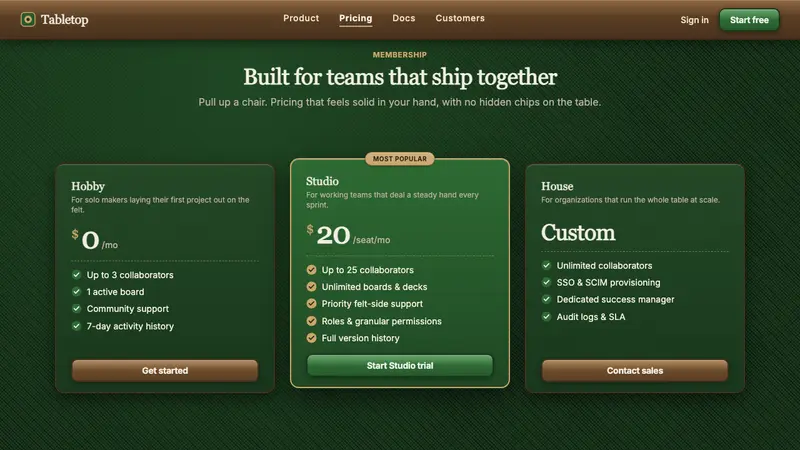 Skeuomorphic iOS — Web · pricing