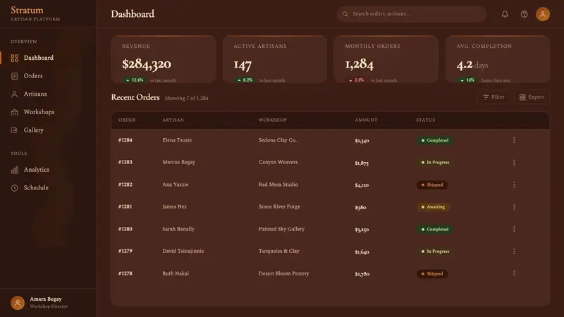 Antelope Slot Canyon — Web · dashboard