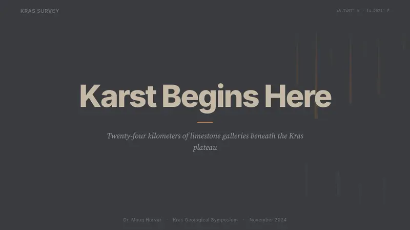 Slovenian Postojna Cave (Karst) — Slides · cover