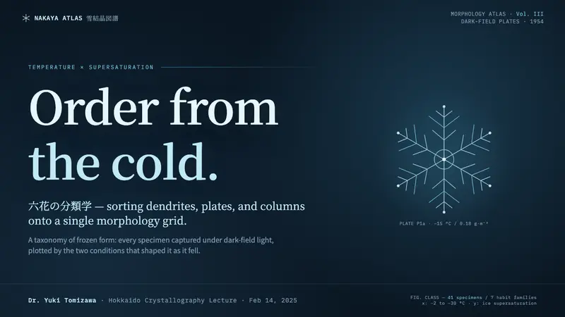 Snow Crystal Classification — Slides · cover
