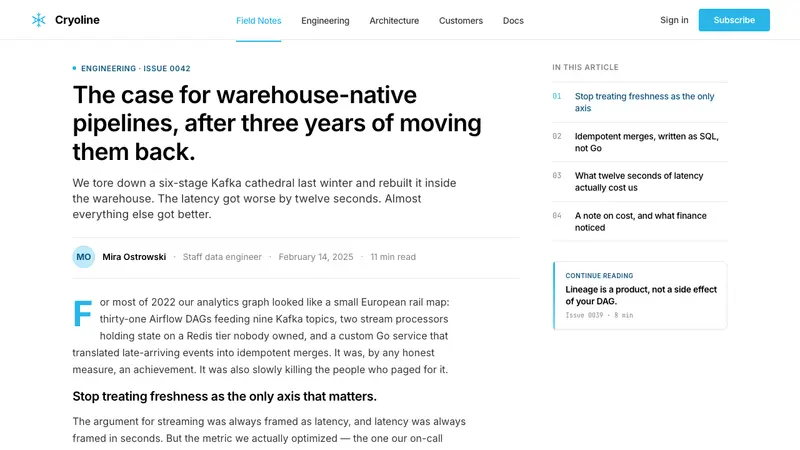 Snowflake Data Cloud — Web · article