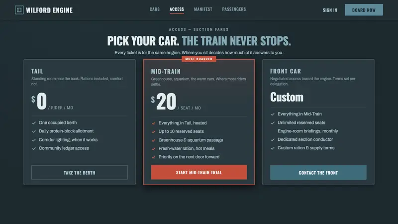 Snowpiercer (2013) — Web · pricing