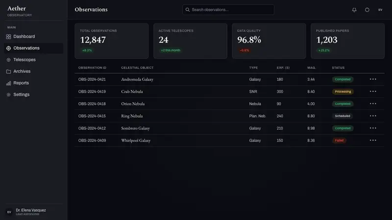 Solar Eclipse Corona — Web · dashboard