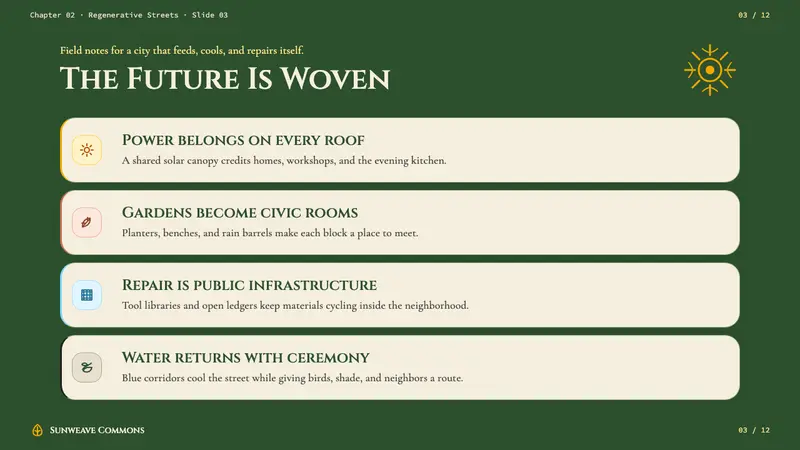 Solarpunk (2035) — Slides · content