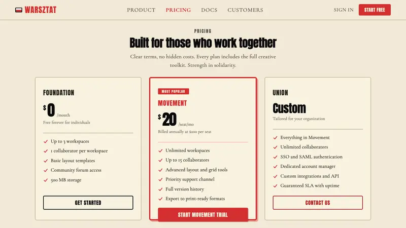 Solidarność Poland 1980 — Web · pricing