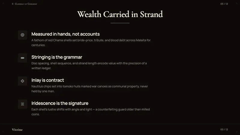 Solomon Shell Money & Pearl Inlay — Slides · content