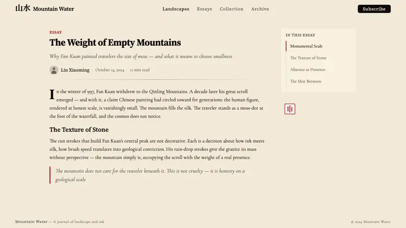 Song Landscape Painting (1100) — Web · article