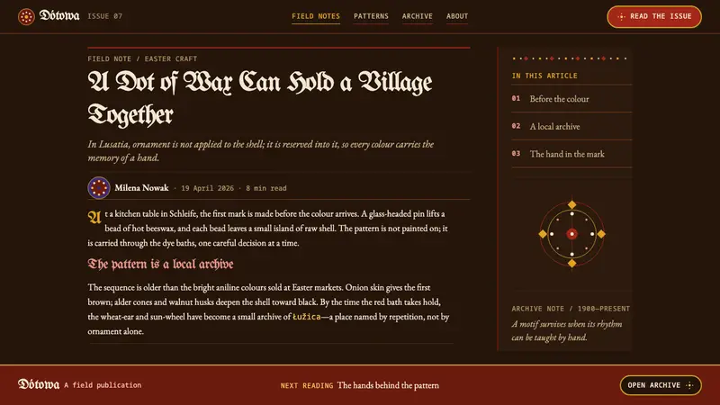 Sorbian Easter Egg — Web · article