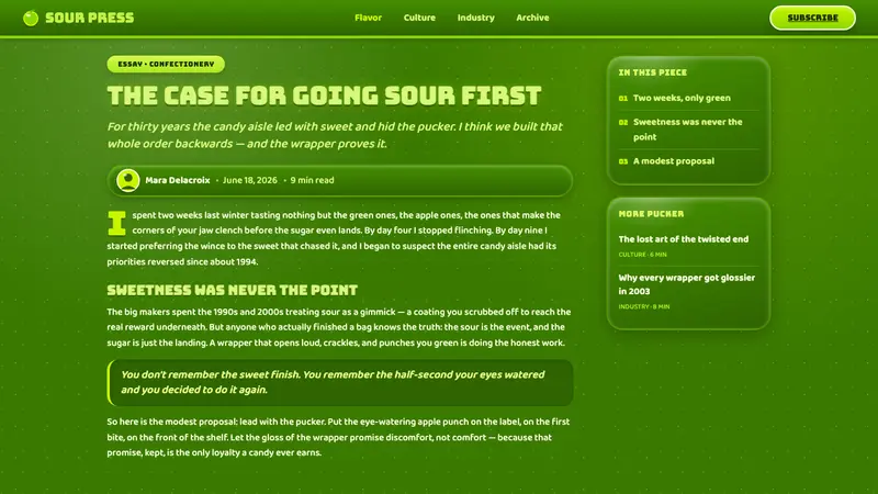Sour Apple Candy Green — Web · article