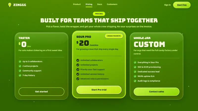Sour Apple Candy Green — Web · pricing
