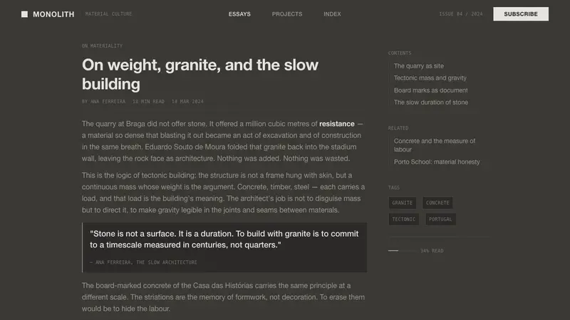 Souto de Moura Granite — Web · article