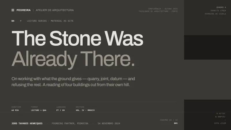 Souto de Moura Granite — Slides · cover