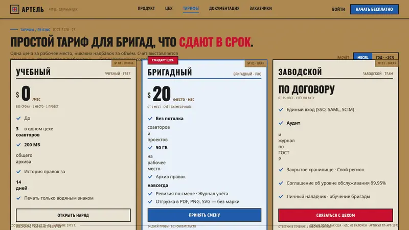 Soviet GOST Packaging — Web · pricing