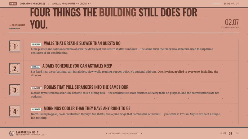 Soviet Sanatorium Pink — Slides · content