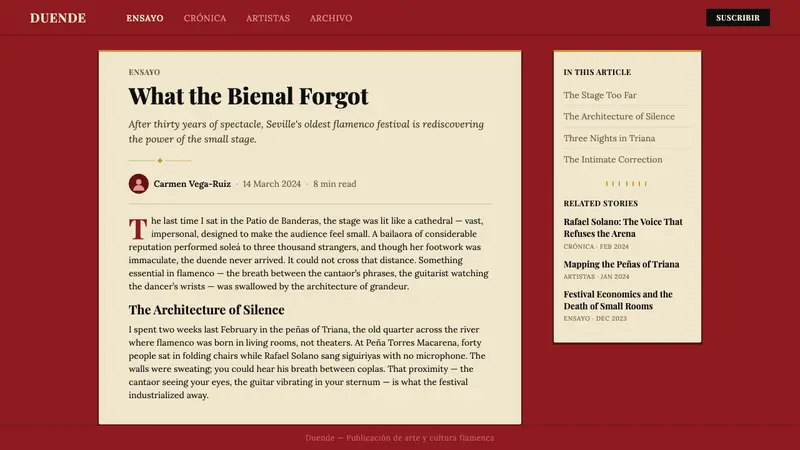 Spanish Flamenco Poster — Web · article