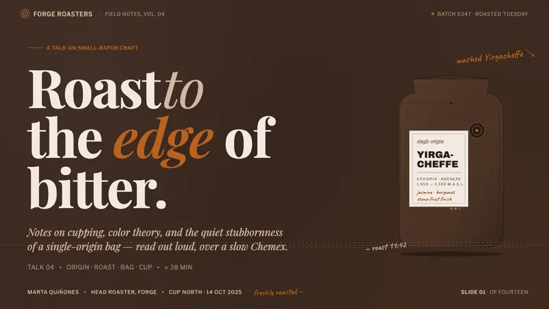 Specialty Coffee Bag — Slides · cover