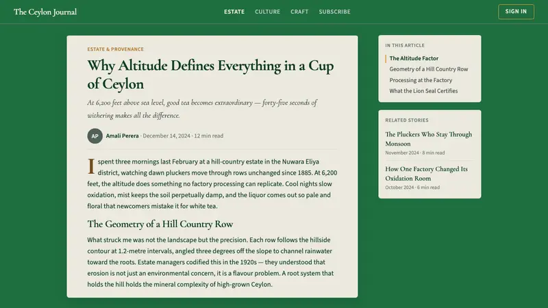 Sri Lanka Ceylon Tea Modern — Web · article