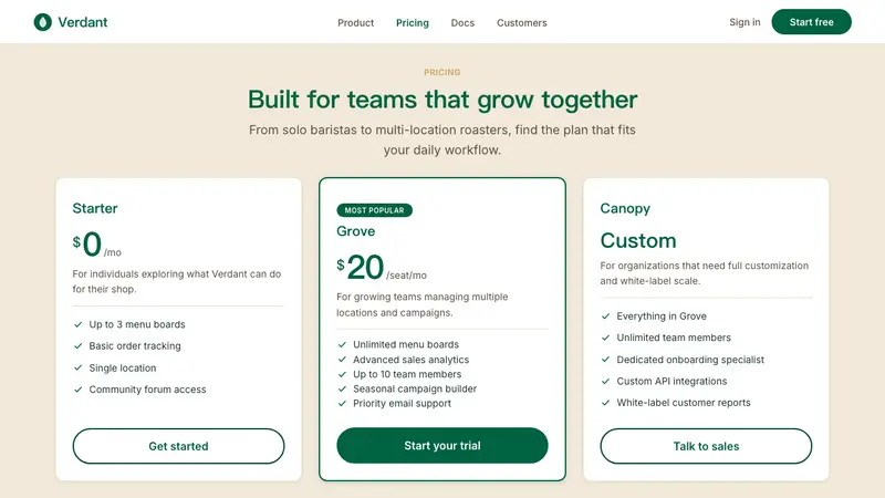 Starbucks (Siren) — Web · pricing