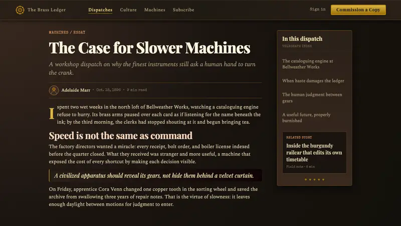 Steampunk Victorian — Web · article
