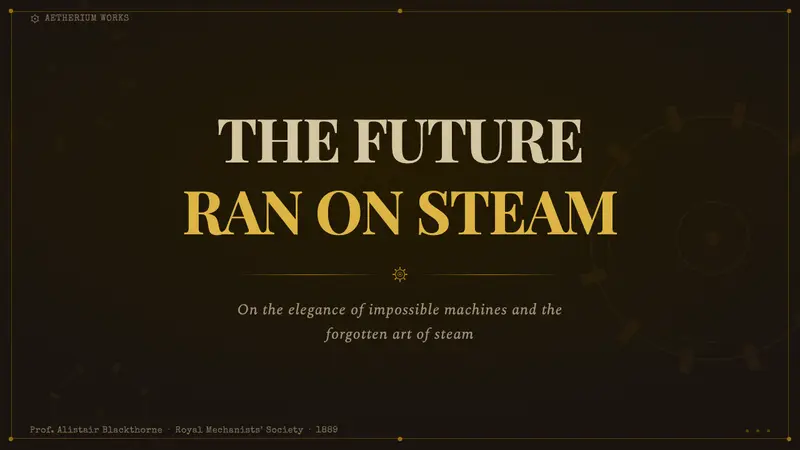 Steampunk Victorian — Slides · cover