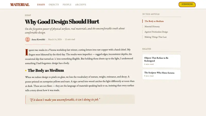 Stefan Sagmeister — Web · article