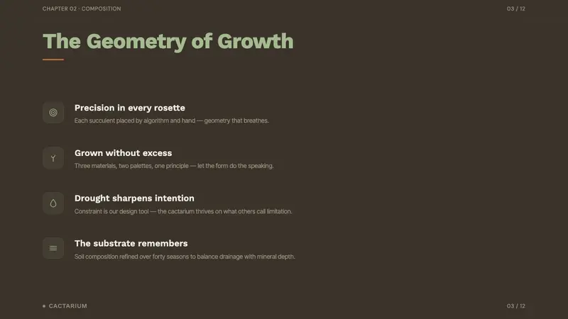 Succulent Cactarium — Slides · content