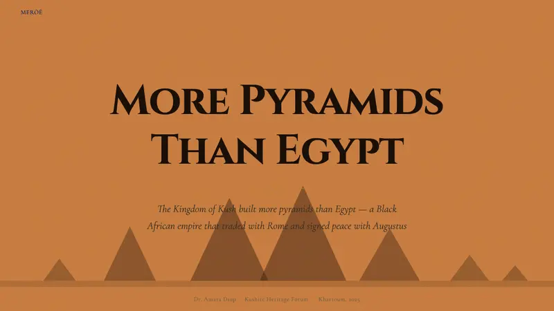 Sudanese Nubian Meroë Pyramid — Slides · cover