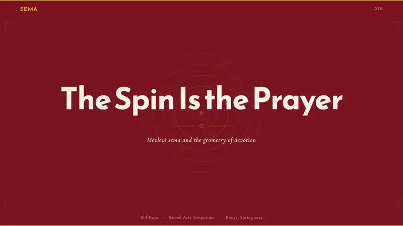 Sufi Whirling (Konya) — Slides · cover