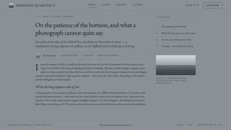 Sugimoto Seascapes — Web · article