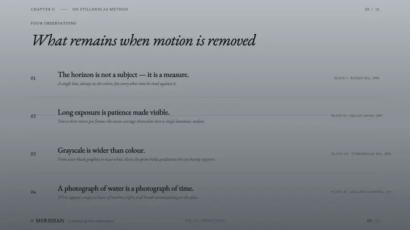 Sugimoto Seascapes — Slides · content